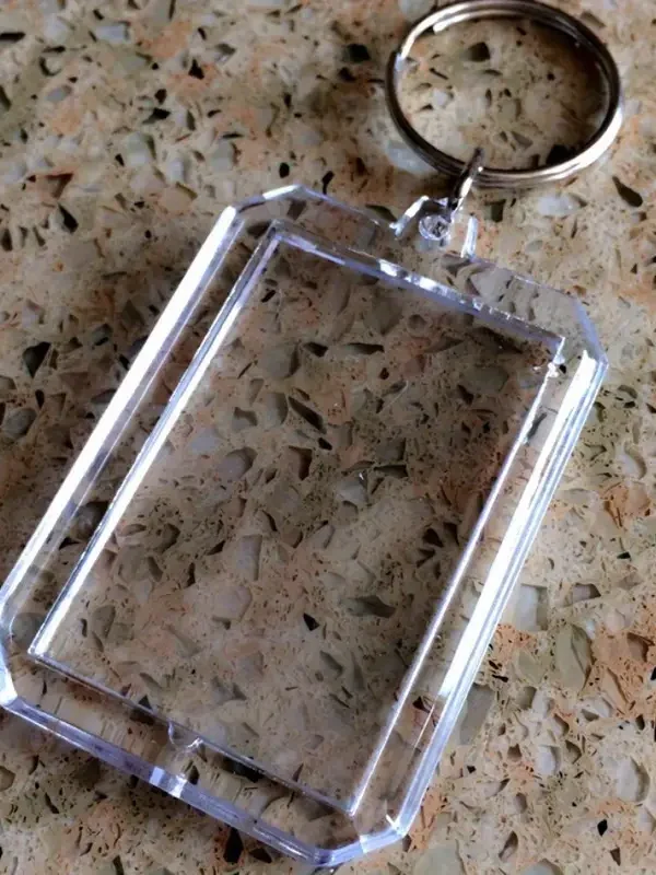 Octagonal Acrylic Transparent NFC Keychain