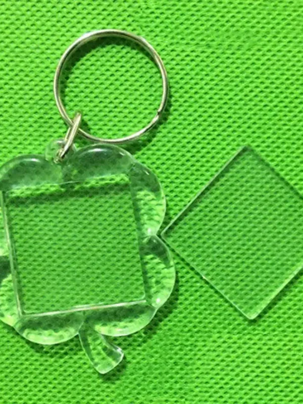 Four Leaf Clover Acrylic Clear Transparent NFC Keychain