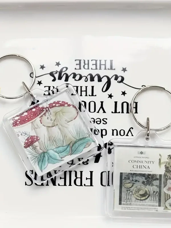 Square Acrylic Transparent NFC Keychain